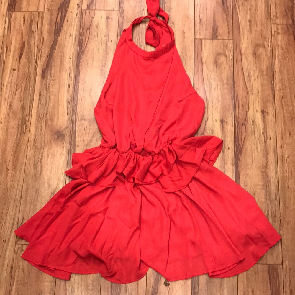 lovely hot pink ruffled dress